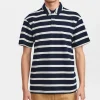 Mand Anerkjendt Akrene Stripe Polo - Sky Captain