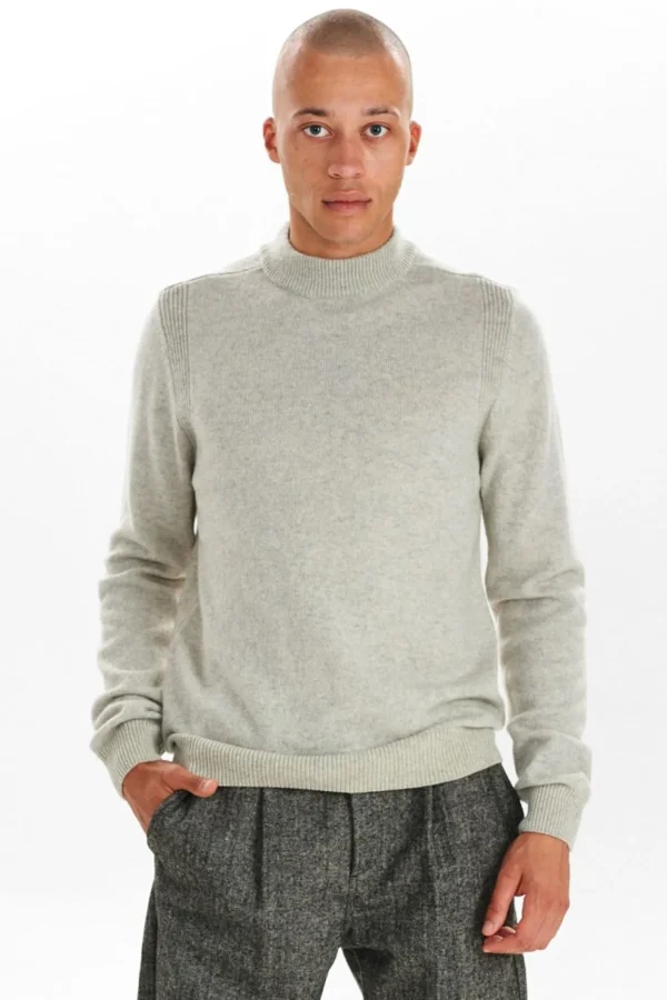 Mand Anerkjendt Akrico Lambswool Knit - Cobblestone