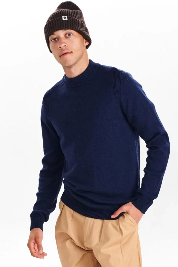 Mand Anerkjendt Akrico Lambswool Knit - Dark Navy