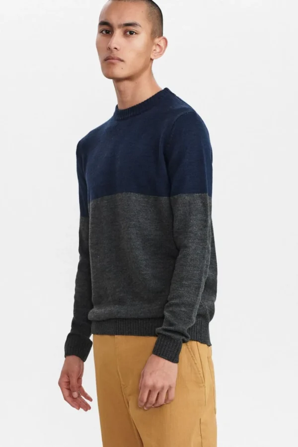 Mand Anerkjendt Akrico Merino Wool Knit - Sky Captain