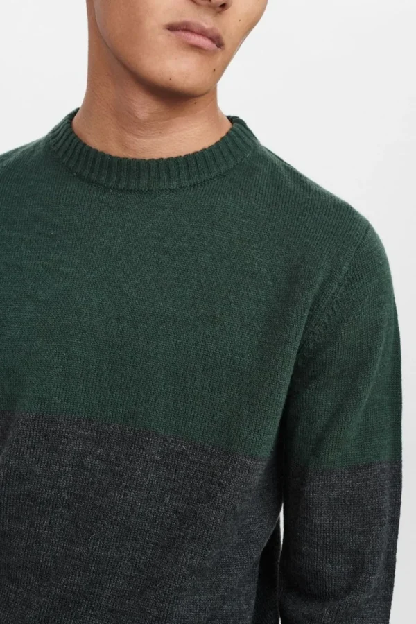 Mand Anerkjendt Akrico Merino Wool Knit - Deep Forrest