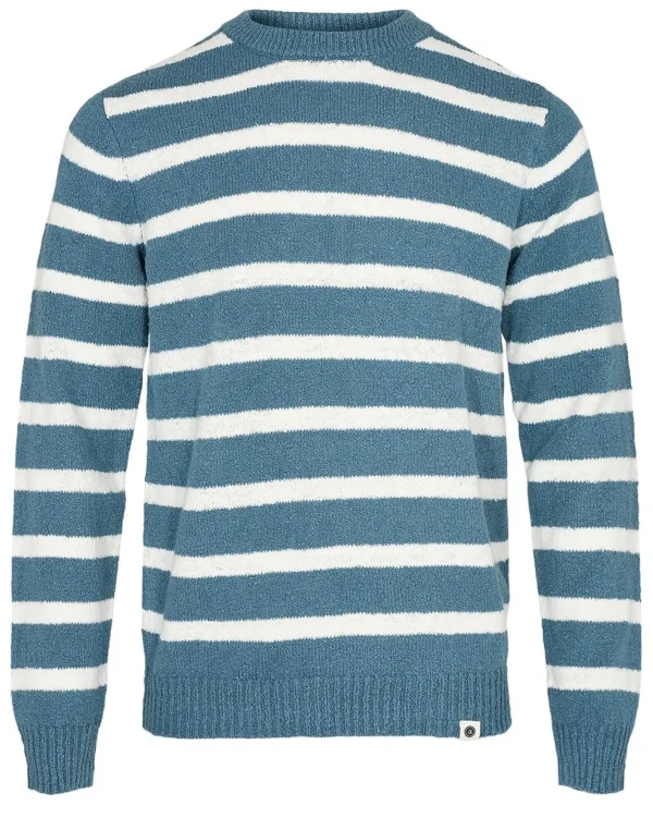 Mand Anerkjendt Akrico Sailor Stripe Knit - Indian Teal