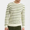 Mand Anerkjendt Akrico Stripe Knit - Olivine