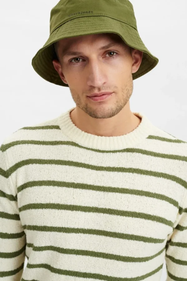 Mand Anerkjendt Akrico Stripe Knit - Olivine