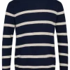 Mand Anerkjendt Akrico Stripe Lambswool - Dark Navy