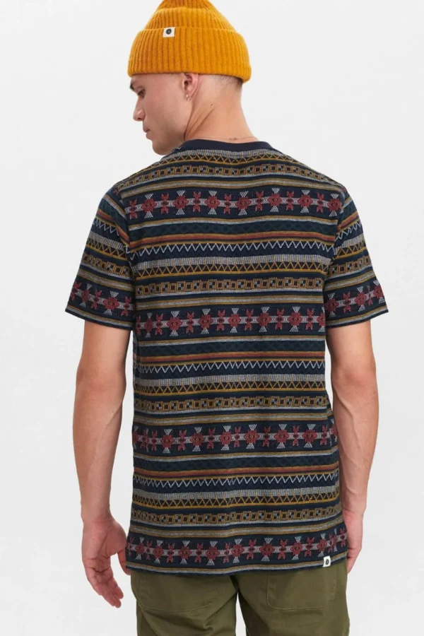 Mand Anerkjendt Akrod Jacquard T Shirt - Chili