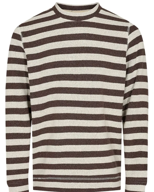 Mand Anerkjendt Akruben Mel Crew Sweat - Chocolate Brown