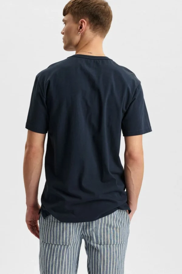 Mand Anerkjendt Akrune Noos Pocket Tee - Sky Captain