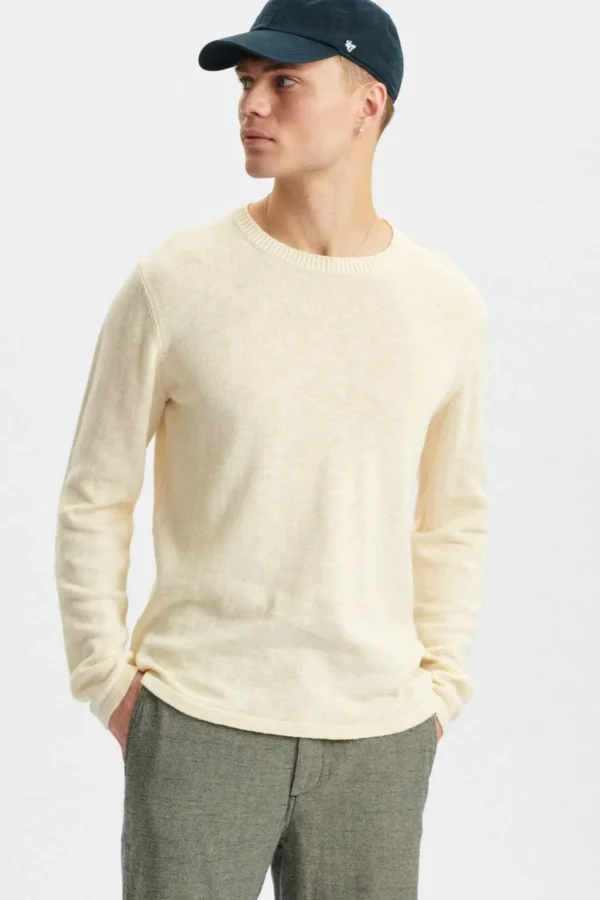 Mand Anerkjendt Aksail Cotton Linen Knit - Tofu