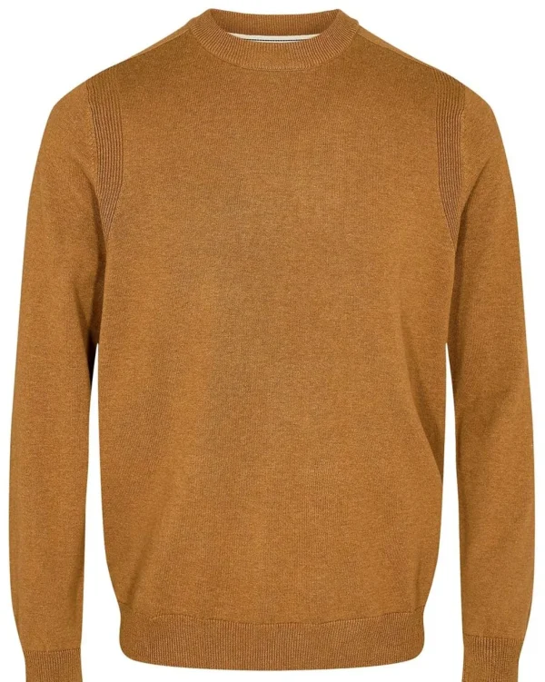 Mand Anerkjendt Aksail Cotton Silk Knit - Golden Brown