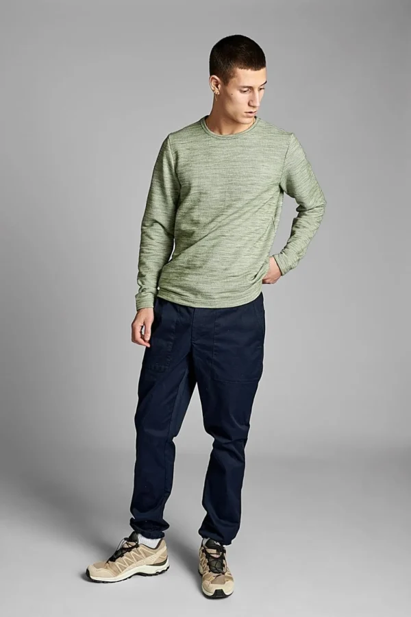 Mand Anerkjendt Aksail Ls Sweat - Vineyard Green