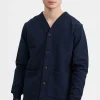 Mand Anerkjendt Aksam French Terry Cardigan - Sky Captain