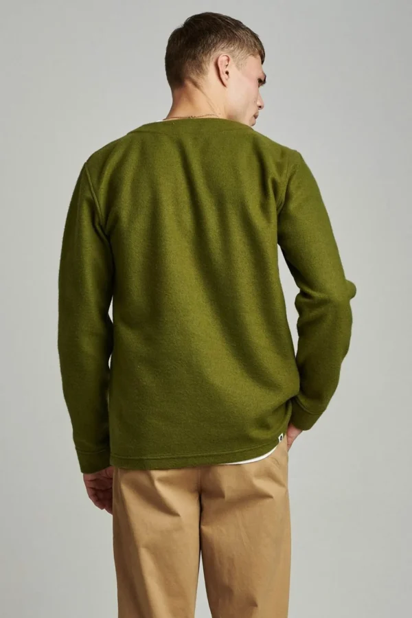 Mand Anerkjendt Aksam V-Neck Cardigan - Vineyard Green