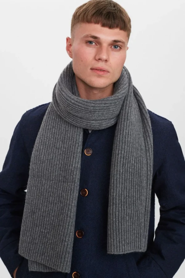 Mand Anerkjendt Aksantana Scarf - Granit Grey Mel