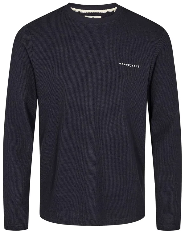 Mand Anerkjendt Aksilo L/S Waffle Ls - Dark Navy