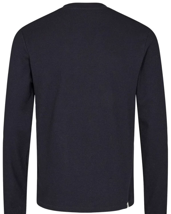 Mand Anerkjendt Aksilo L/S Waffle Ls - Dark Navy