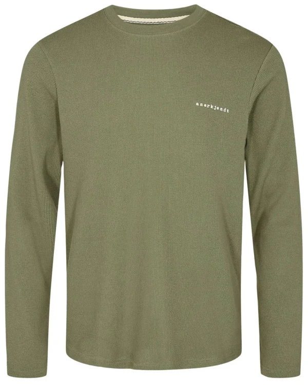 Mand Anerkjendt Aksilo L/S Waffle Ls - Olivine