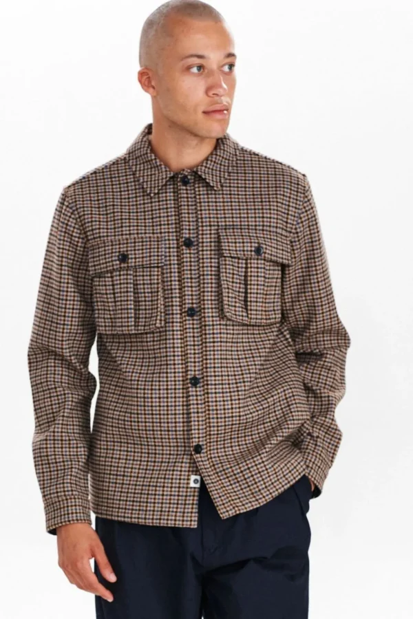 Mand Anerkjendt Aksoldado Check Overshirt - Dark Navy