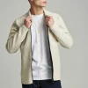 Mand Anerkjendt Aksoren Zip Cardigan - Tofu