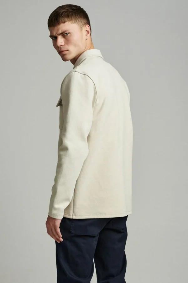 Mand Anerkjendt Aksoren Zip Cardigan - Tofu