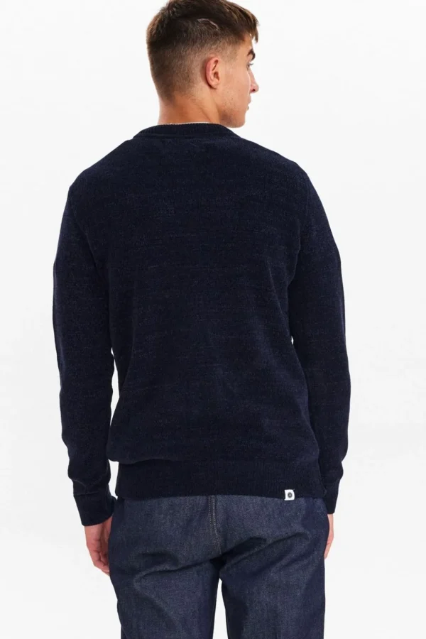 Mand Anerkjendt Aksune Chenille Knit - Dark Navy