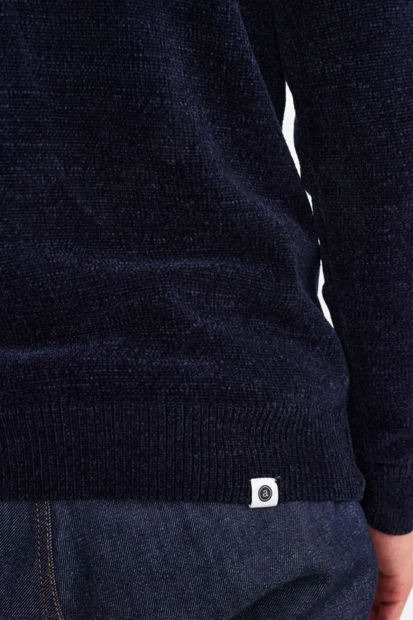 Mand Anerkjendt Aksune Chenille Knit - Dark Navy