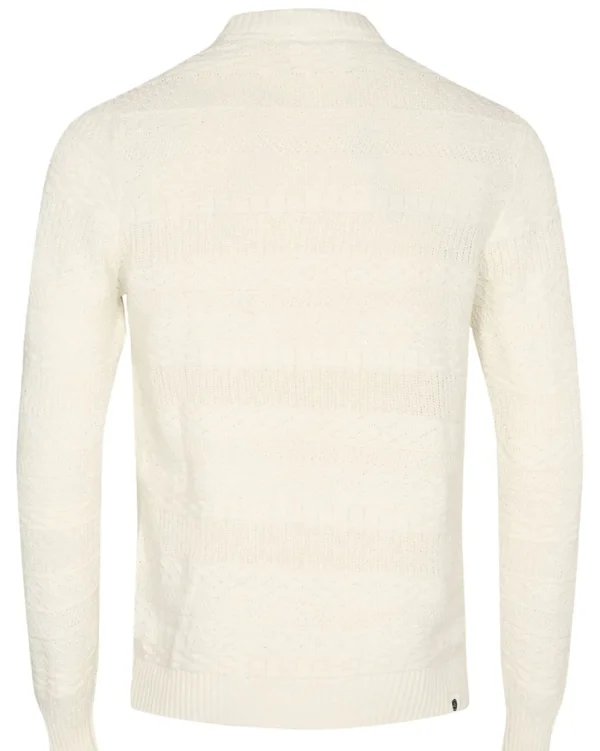 Mand Anerkjendt Aksune Jacquard Knit - Tofu