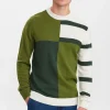 Mand Anerkjendt Aksune Merino Block Knit - Deep Forrest