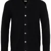 Mand Anerkjendt Aksvend Lambswool Cardigan - Caviar