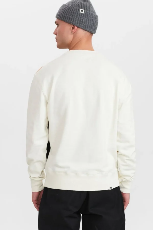 Mand Anerkjendt Aktristan Colour Block Sweat - Tofu